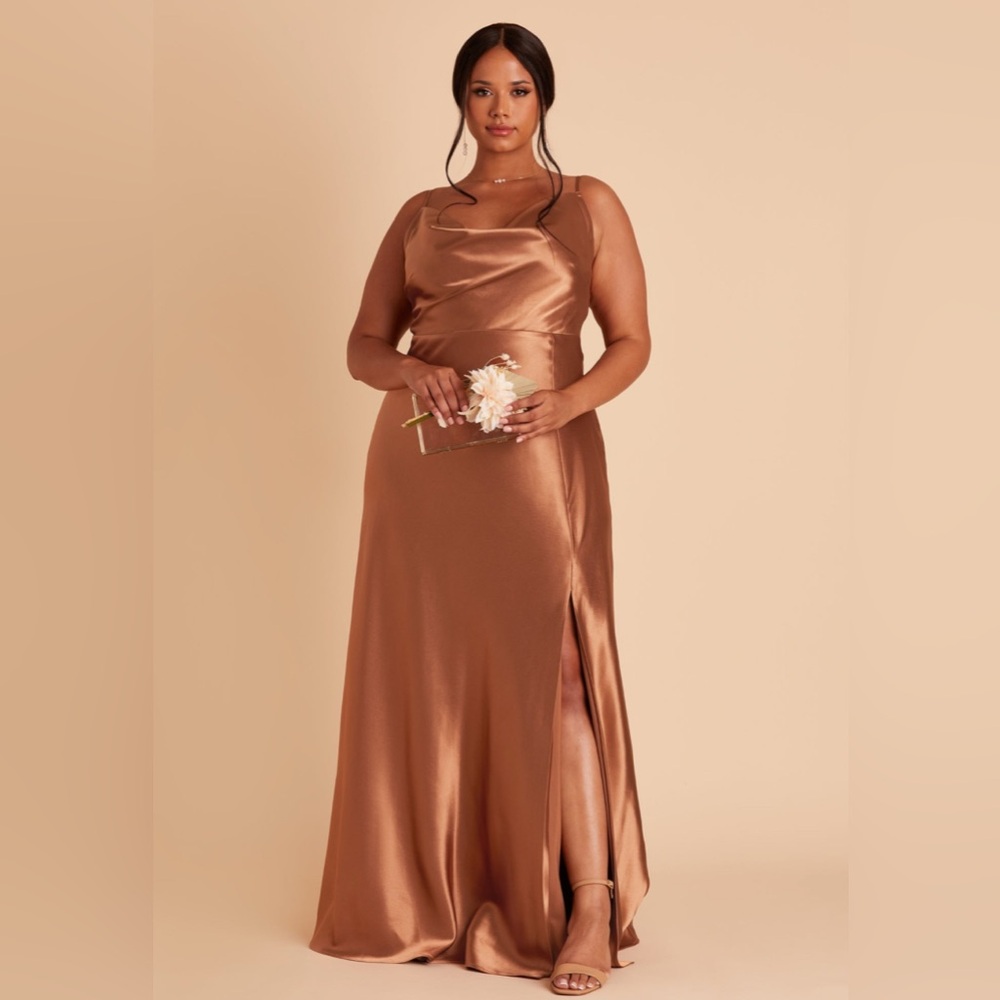 Birdy Grey Satin Copper Maxi Dress